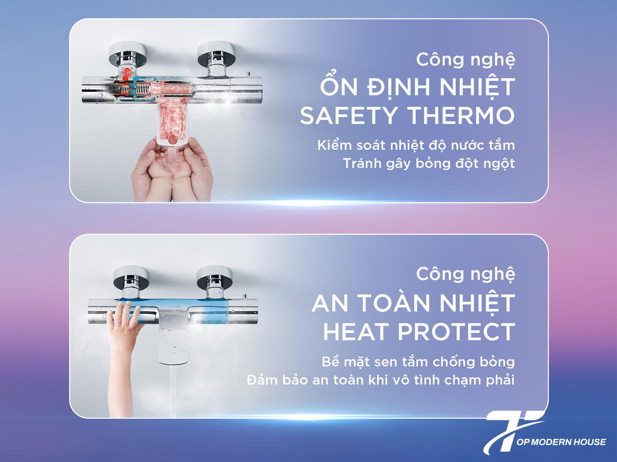 Các công nghệ nổi bật trên vòi sen tắm TOTO
