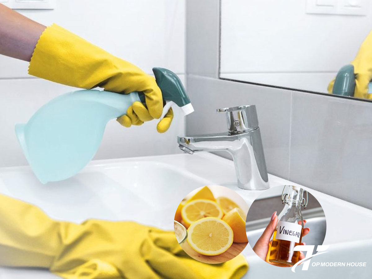 Rượu kết hợp với chanh giúp làm sạch bề mặt vòi, khử mùi và mang lại độ sáng bóng tự nhiên.