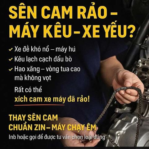 Xích cam xe máy dấu hiệu thay xích cam xe máy