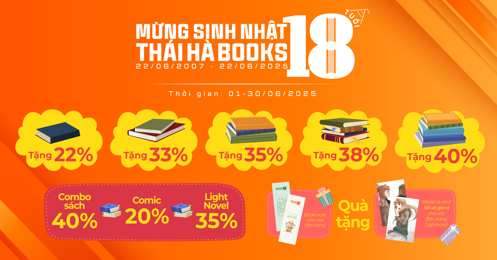 Tháng 6 rực rỡ - Tri ân bạn đọc với ưu đãi siêu hấp dẫn mừng sinh nhật 18 tuổi