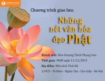 9:00 ngày 11/12/2015: Chương trình giao lưu “Những nét văn hóa đạo Phật”