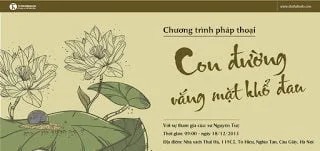 “Con đường vắng mặt khổ đau” – Chương trình pháp thoại ngày 18/12