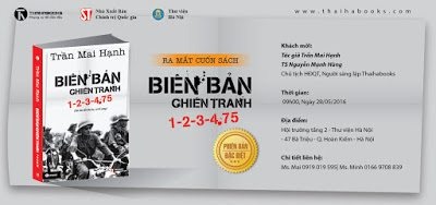 9h00, 28/05/2016: Ra mắt cuốn sách “Biên bản chiến tranh 1-2-3-4.75” – phiên bản đặc biệt