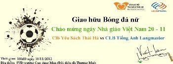 Giao hữu bóng đá nữ: CLB Yêu sách Thái Hà gặp CLB Tiếng Anh Langmaster