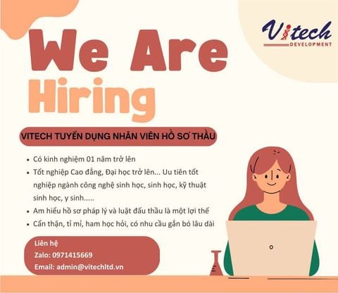 TUYỂN DỤNG NHÂN VIÊN HỒ SƠ THẦU