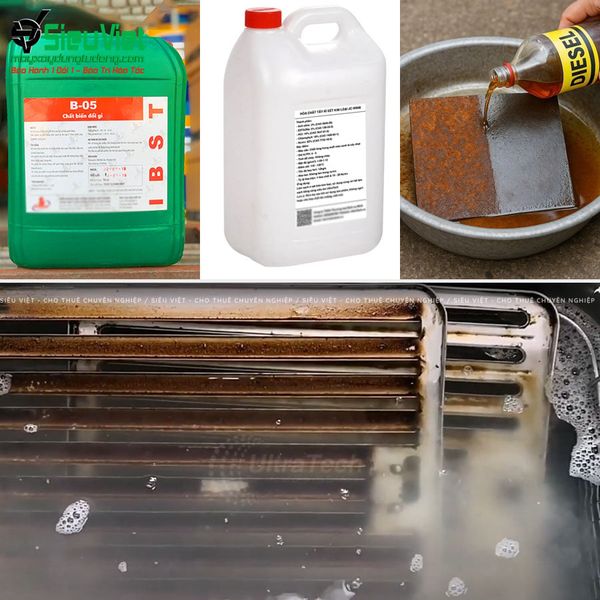 Phương pháp tẩy gỉ sắt bằng hóa chất dung dịch chuyên dụng