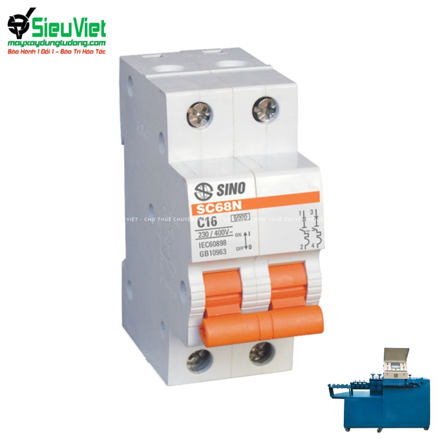 Aptomat 2 cực máy bẻ đai sắt BDN