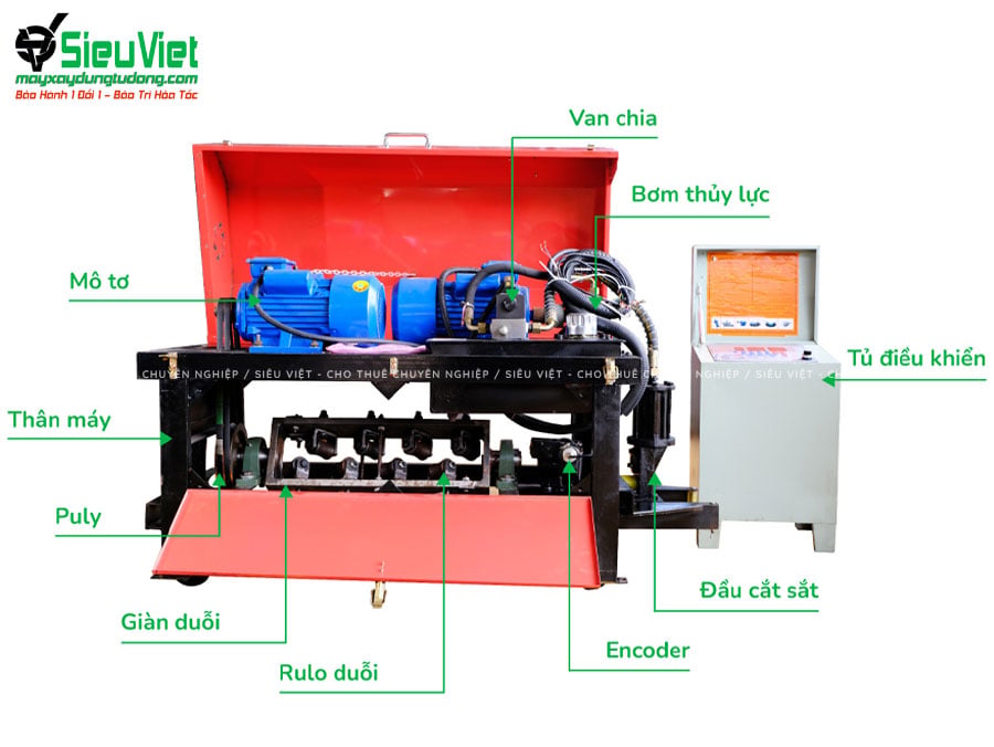 Máy duỗi cắt sắt tự động