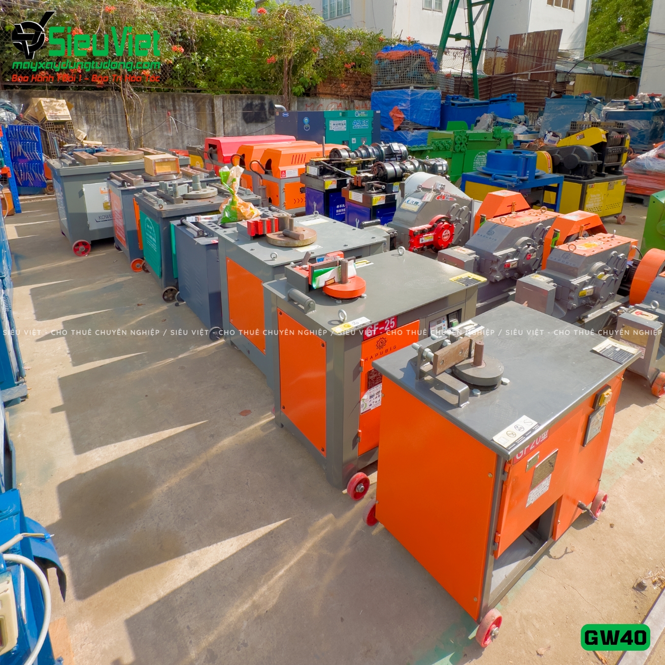 Cho thuê máy uốn sắt GW40 Trung Quốc 3 Pha theo tháng