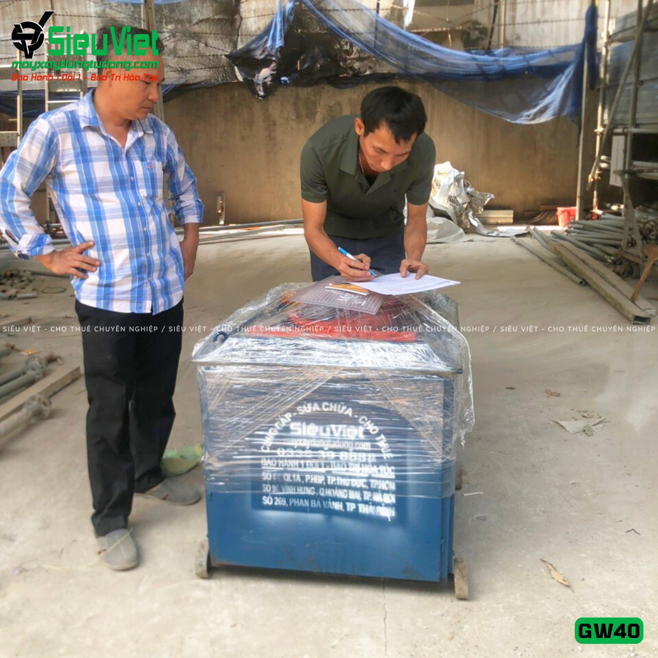 Cho thuê máy uốn sắt GW40 Trung Quốc 3 Pha theo tháng