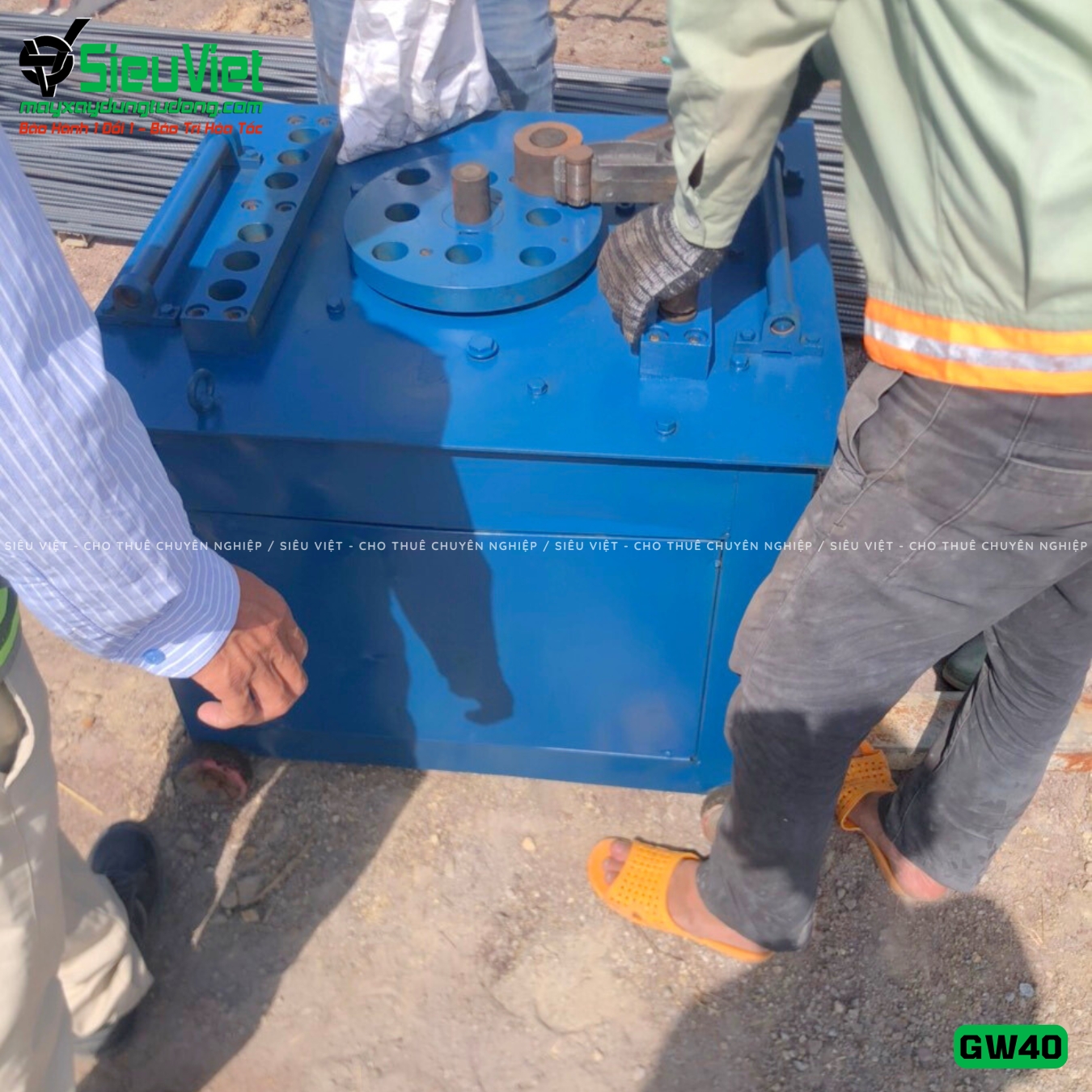 Cho thuê máy uốn sắt GW40 Trung Quốc 3 Pha theo tháng