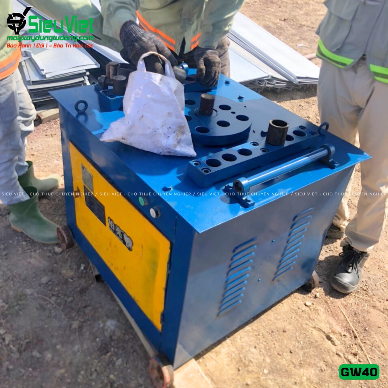 Cho thuê máy uốn sắt GW40 Trung Quốc 3 Pha theo tháng