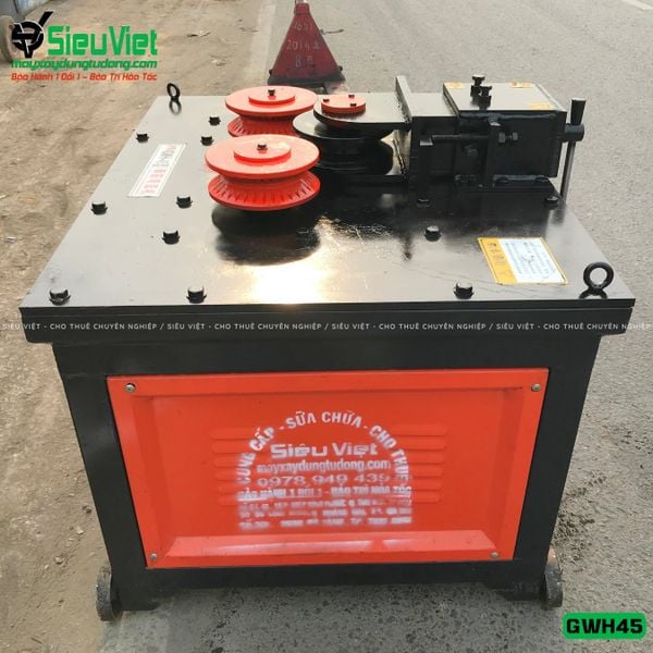 Cho thuê tháng máy uốn vòng tròn thép xây dựng GWH45