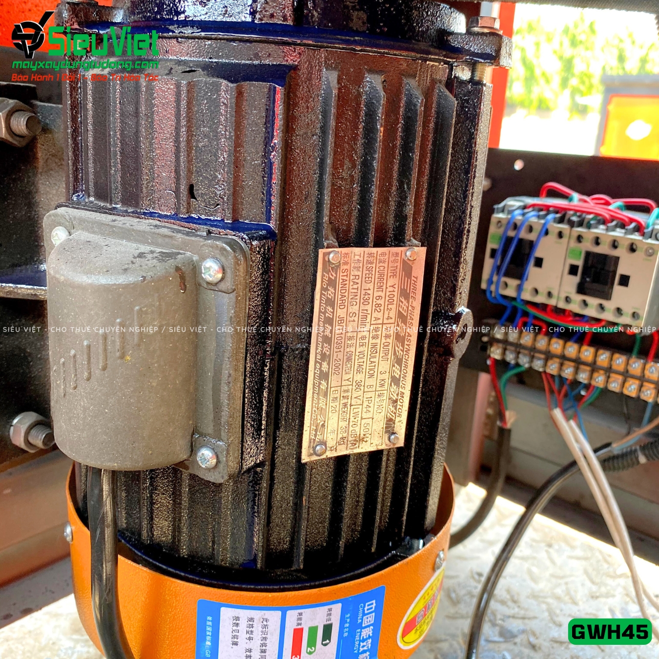 Cho thuê tháng máy uốn vòng tròn thép xây dựng GWH45
