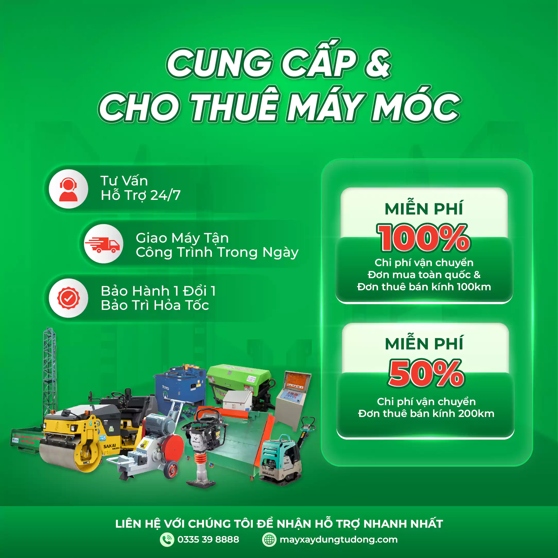 Cung Cấp & Cho Thuê Máy Móc