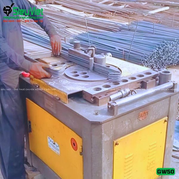 Cho thuê máy uốn vòng tròn sắt xây dựng GWH32 Điện 3 Pha theo tháng