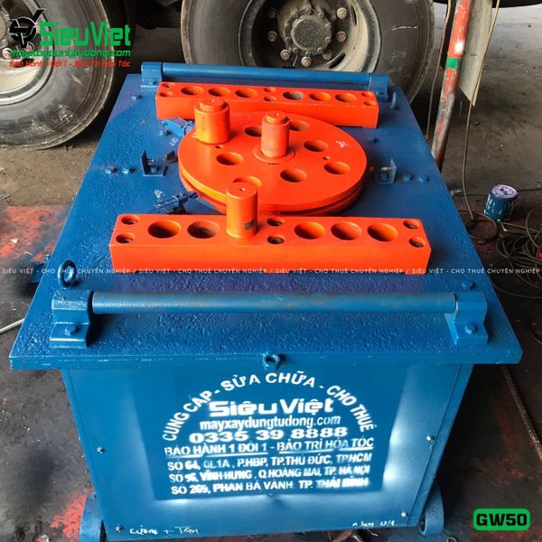 Cho thuê máy uốn vòng tròn sắt xây dựng GWH32 Điện 3 Pha theo tháng