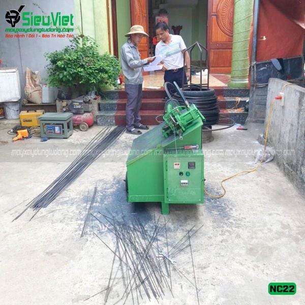 Máy duỗi cắt sắt NC22 bàn giao tại Thanh Hóa