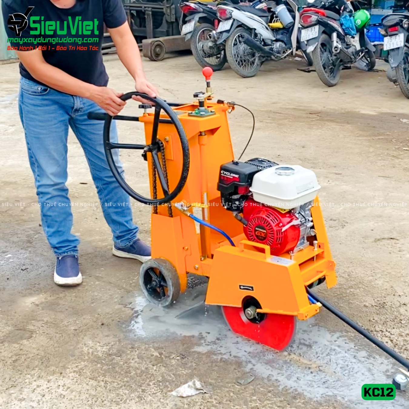 Máy cắt bê tông Vifuco KC12 động cơ Honda GX160