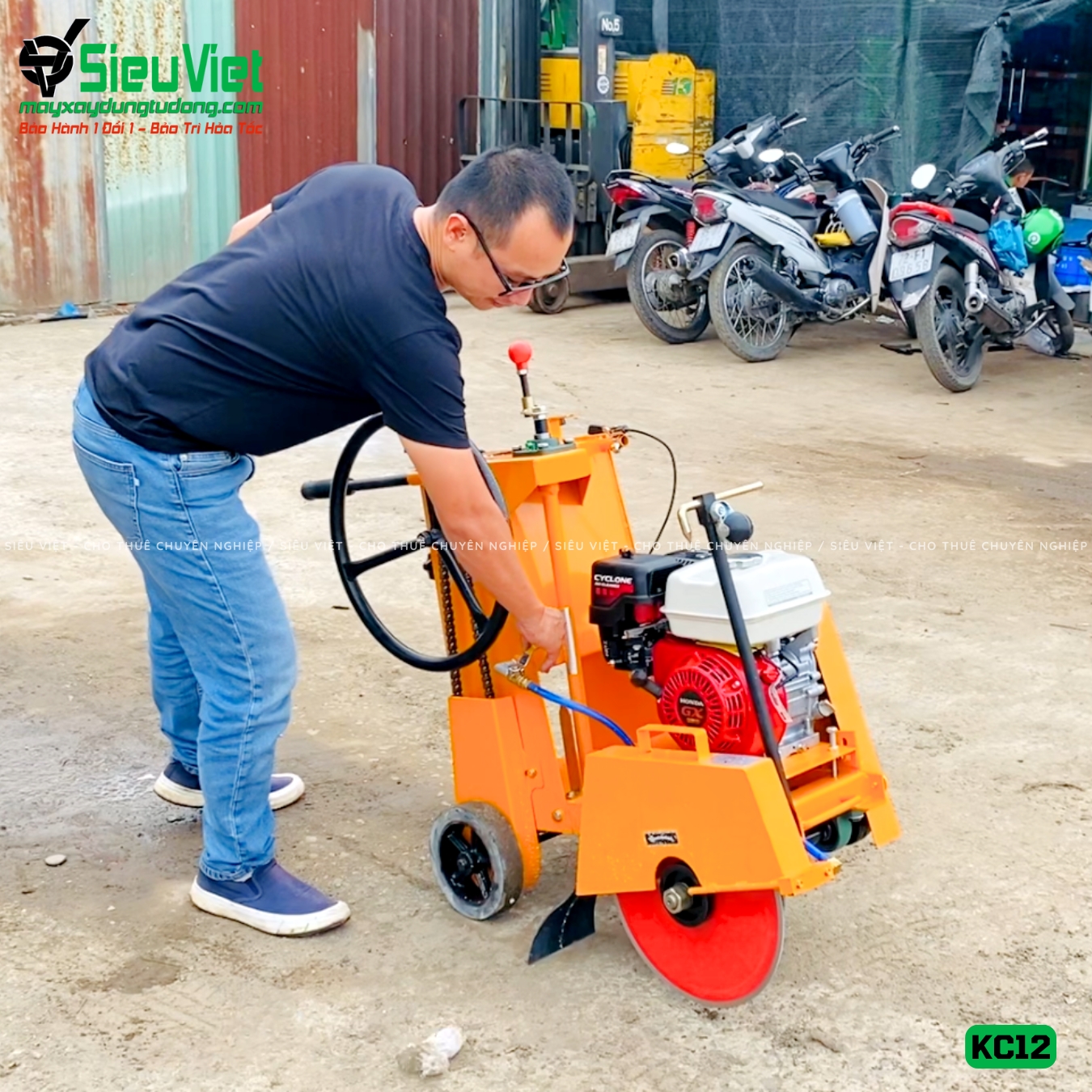 Máy cắt bê tông Vifuco KC12 động cơ Honda GX160