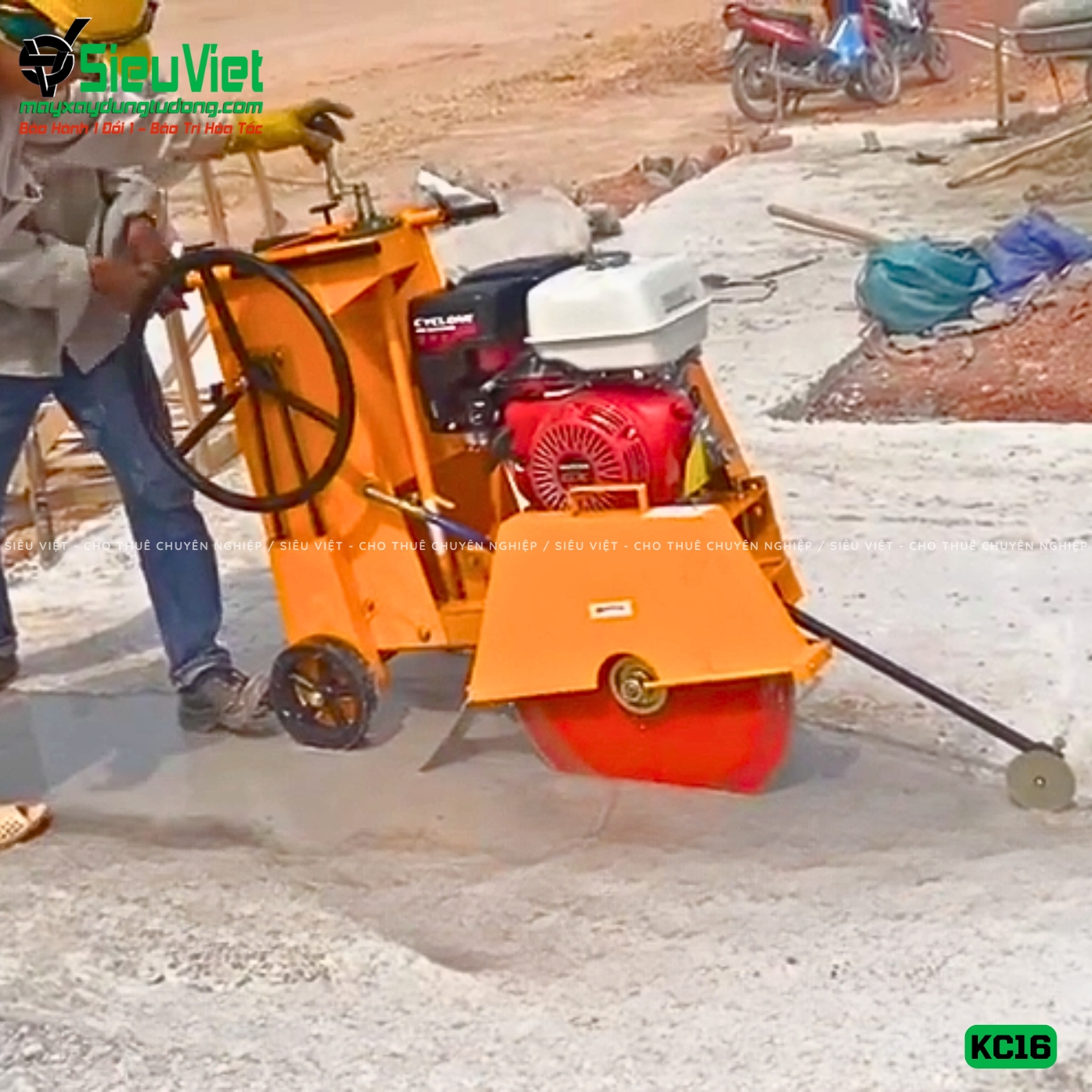 Máy cắt bê tông Vifuco KC16, động cơ Honda GX390