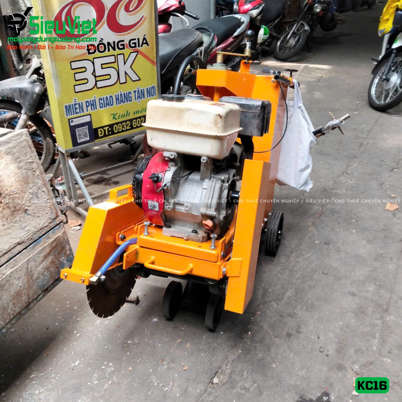 Máy cắt bê tông Vifuco KC16, động cơ Honda GX390