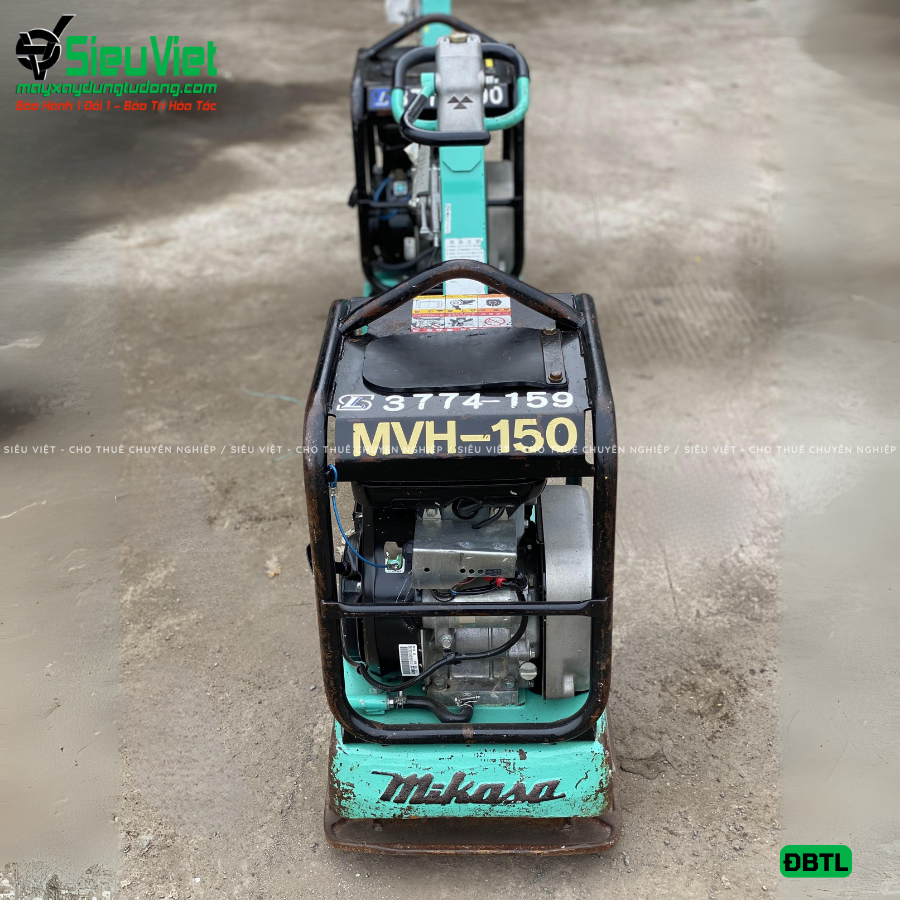 Máy đầm bàn thuỷ lực cũ 175Kg Mikasa (Động cơ xăng)