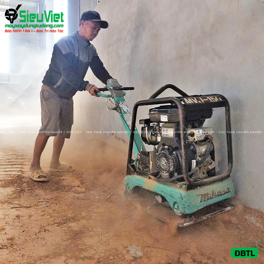 Máy đầm bàn thuỷ lực cũ 175Kg Mikasa (Động cơ xăng)
