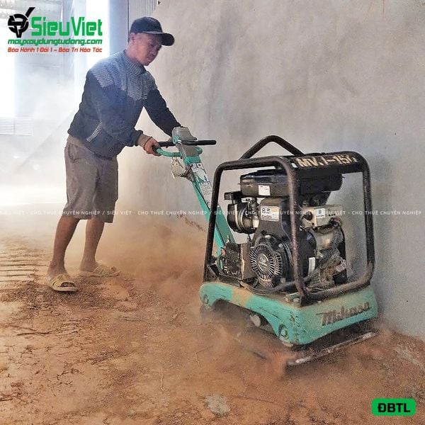 Máy đầm bàn thuỷ lực cũ 175Kg Mikasa (Động cơ xăng)