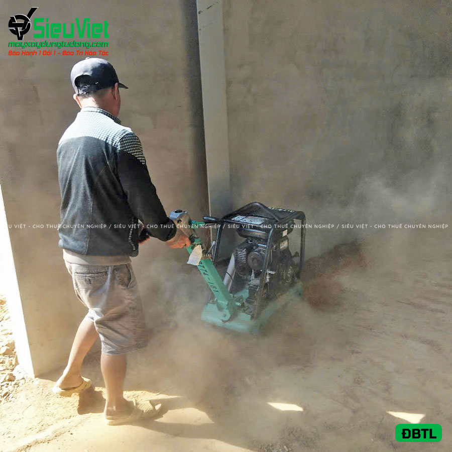 Máy đầm bàn thuỷ lực cũ 175Kg Mikasa (Động cơ xăng)