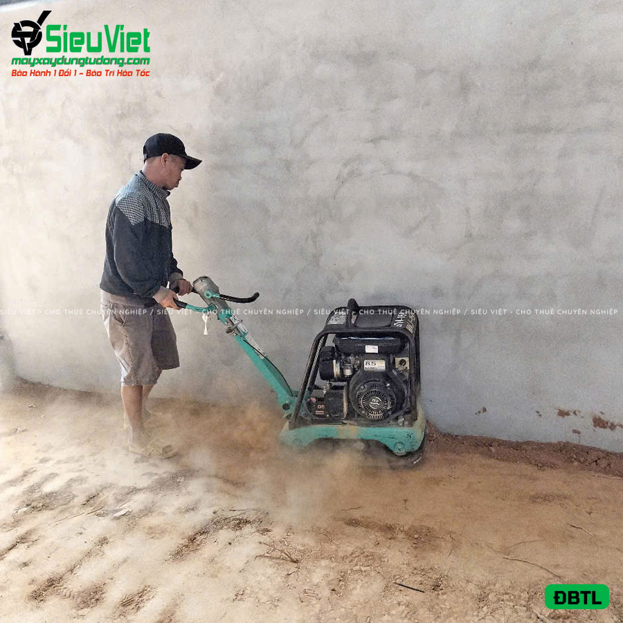 Máy đầm bàn thuỷ lực cũ 175Kg Mikasa (Động cơ xăng)