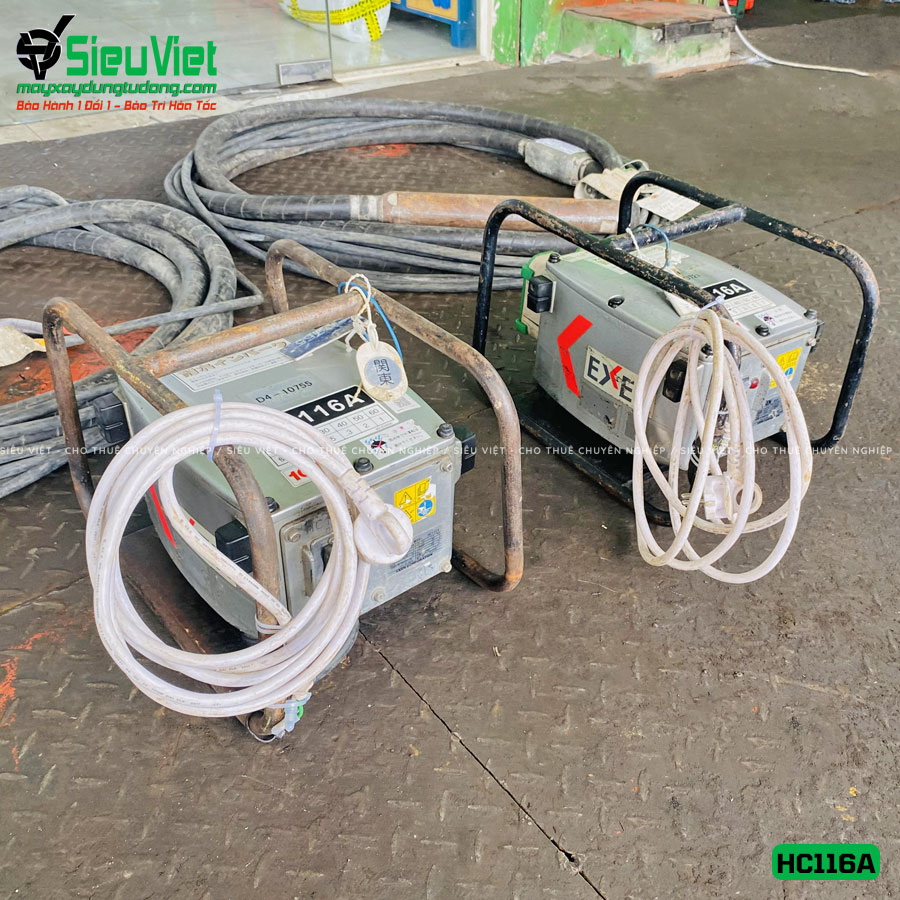 Máy đầm dùi biến tần 48V HC116A Exen Nhật Bản