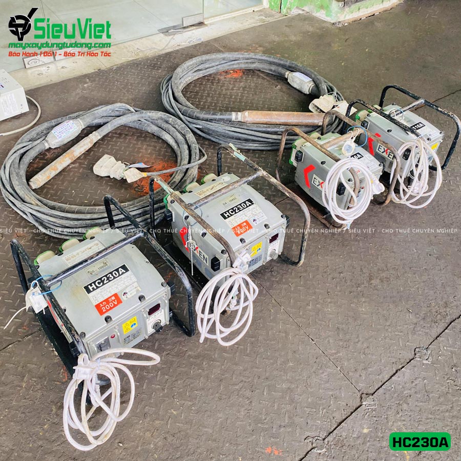 Máy đầm dùi biến tần 48V HC230A Exen Nhật Bản