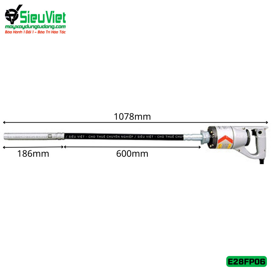 máy đầm dùi tay E28FP06 Exen Nhật Bản
