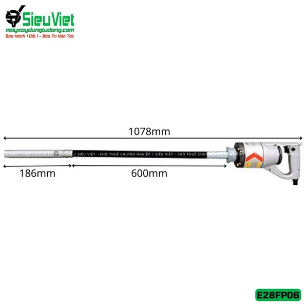 máy đầm dùi tay E28FP06 Exen Nhật Bản