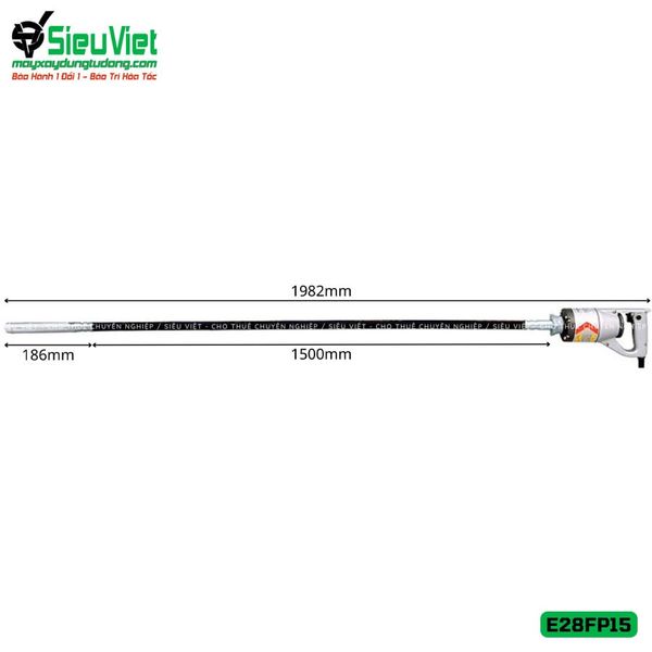 Máy đầm dùi tay E28FP15 Exen Nhật Bản có sẵn hàng tại Siêu Việt