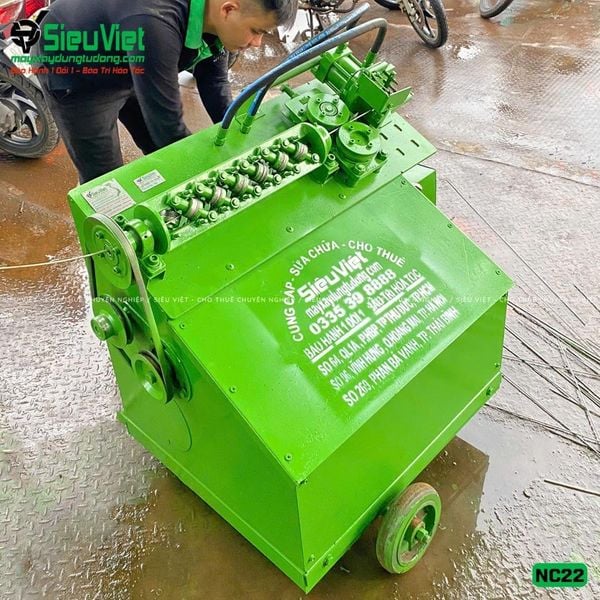 Máy duỗi cắt sắt tự động NC22 phi 6 > 8mm
