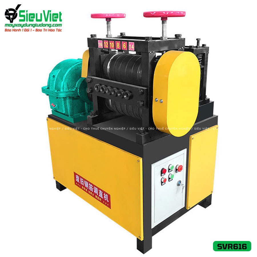 Máy duỗi sắt phế liệu, sắt rối phi 6 > 16mm SVR616 (Điện 380V, 3 Pha)