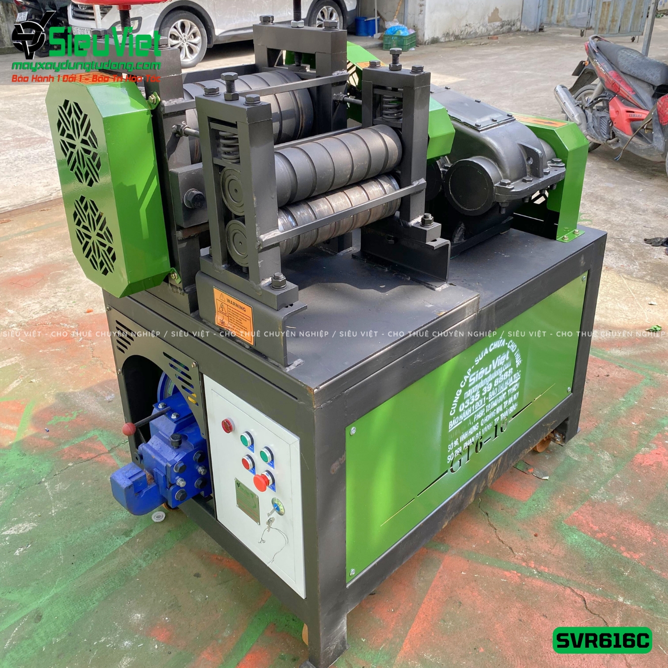 Máy duỗi sắt phế liệu phi 6 > 16mm SVR616C (Điện 380V, 3 Pha)