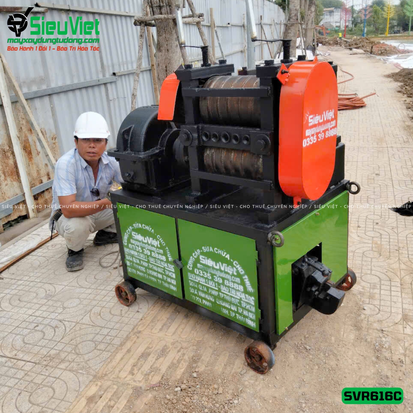 Máy duỗi sắt phế liệu phi 6 > 16mm SVR616C (Điện 380V, 3 Pha)