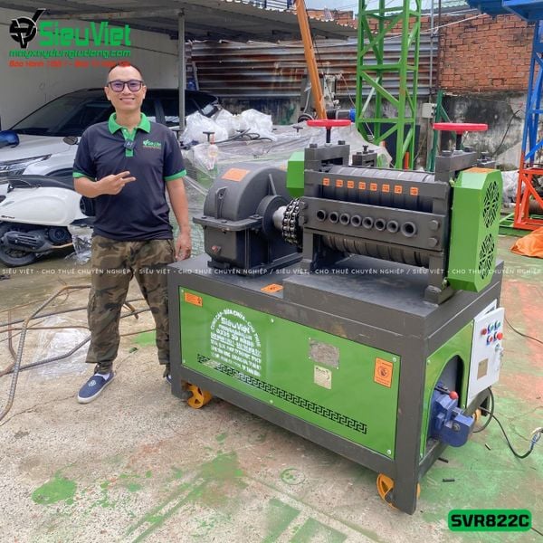 Máy duỗi sắt phế liệu phi 8 > 22mm SVR822C