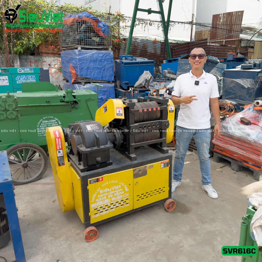 Cho Thuê Máy duỗi sắt phế liệu, sắt rối phi 6 > 16mm SVR616C (Điện 380V, 3 Pha) theo ngày