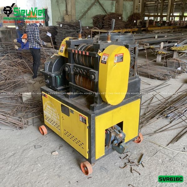 (Cho Thuê Ngày) Máy duỗi sắt phế liệu, sắt rối phi 6 > 16mm SVR616C (Điện 380V, 3 Pha)