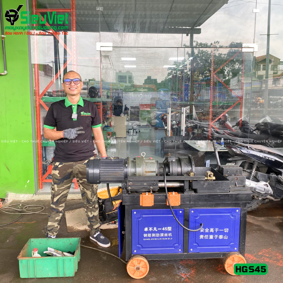 Máy tiện ren HGS45 Trung Quốc - Điện 380V, 3 Pha