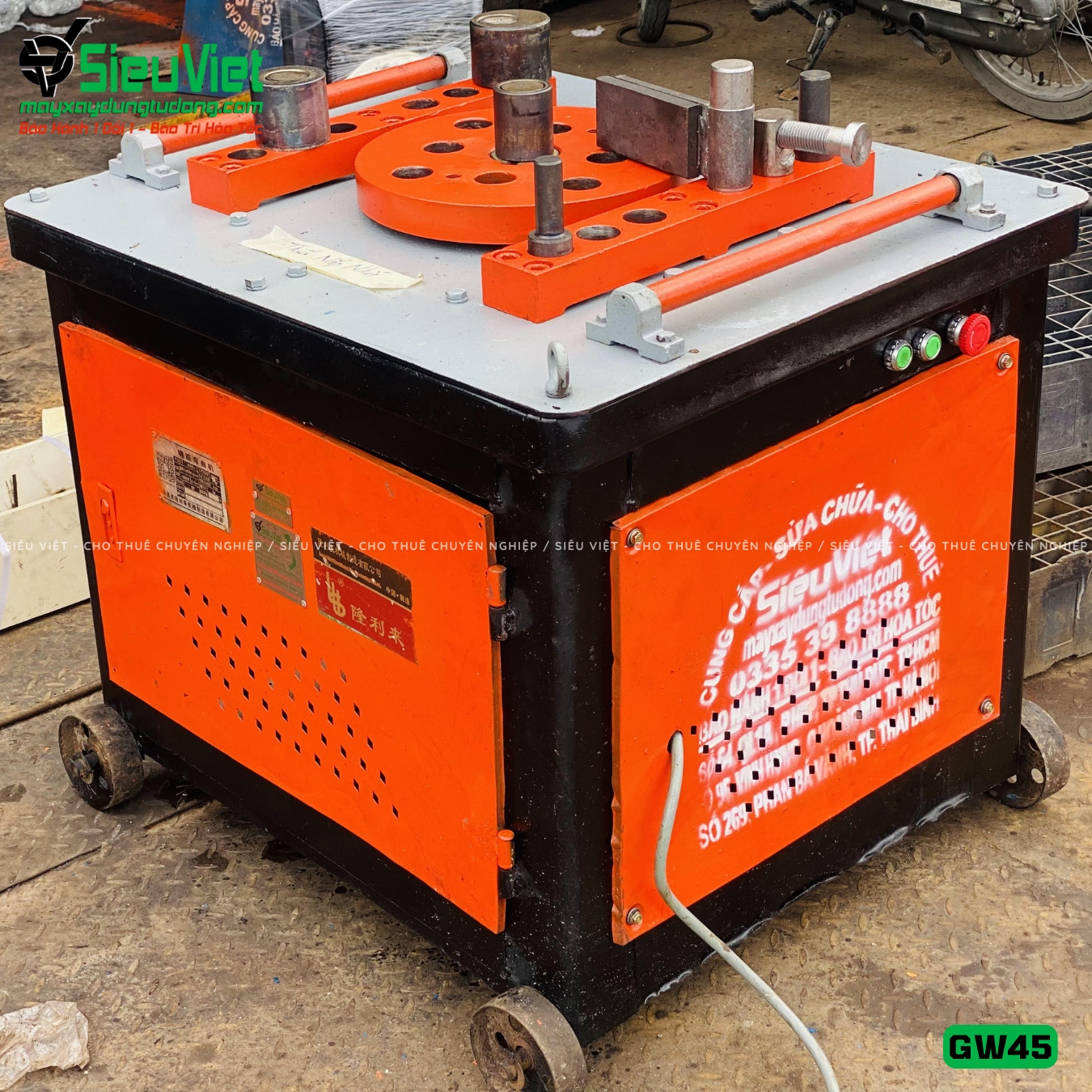 Máy uốn sắt GW45 Trung Quốc - Điện 380V, 3 Pha cũ