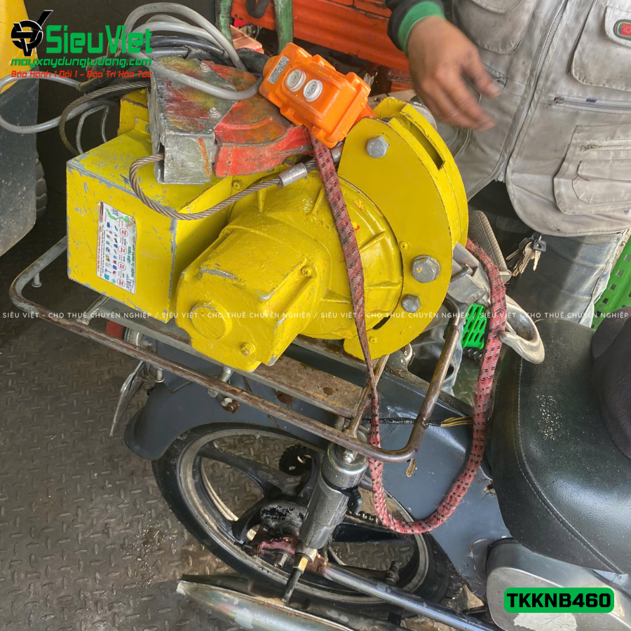Tời treo mini tốc độ cao Nhật Bản TKKNB460 (2 MÓC TẢI 500KG, 7M/PHÚT)