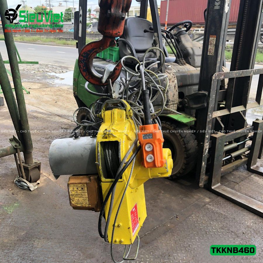 Tời treo mini tốc độ cao Nhật Bản TKKNB460 (2 MÓC TẢI 500KG, 7M/PHÚT)