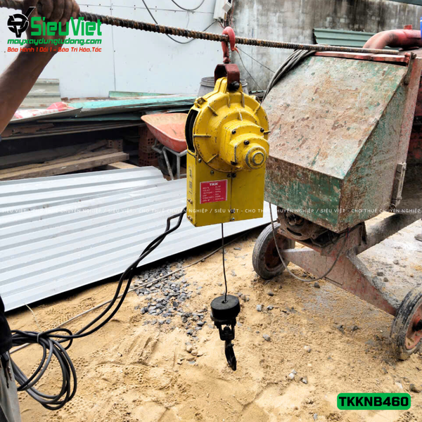 Tời treo mini tốc độ cao Nhật Bản TKKNB460 (2 MÓC TẢI 500KG, 7M/PHÚT)