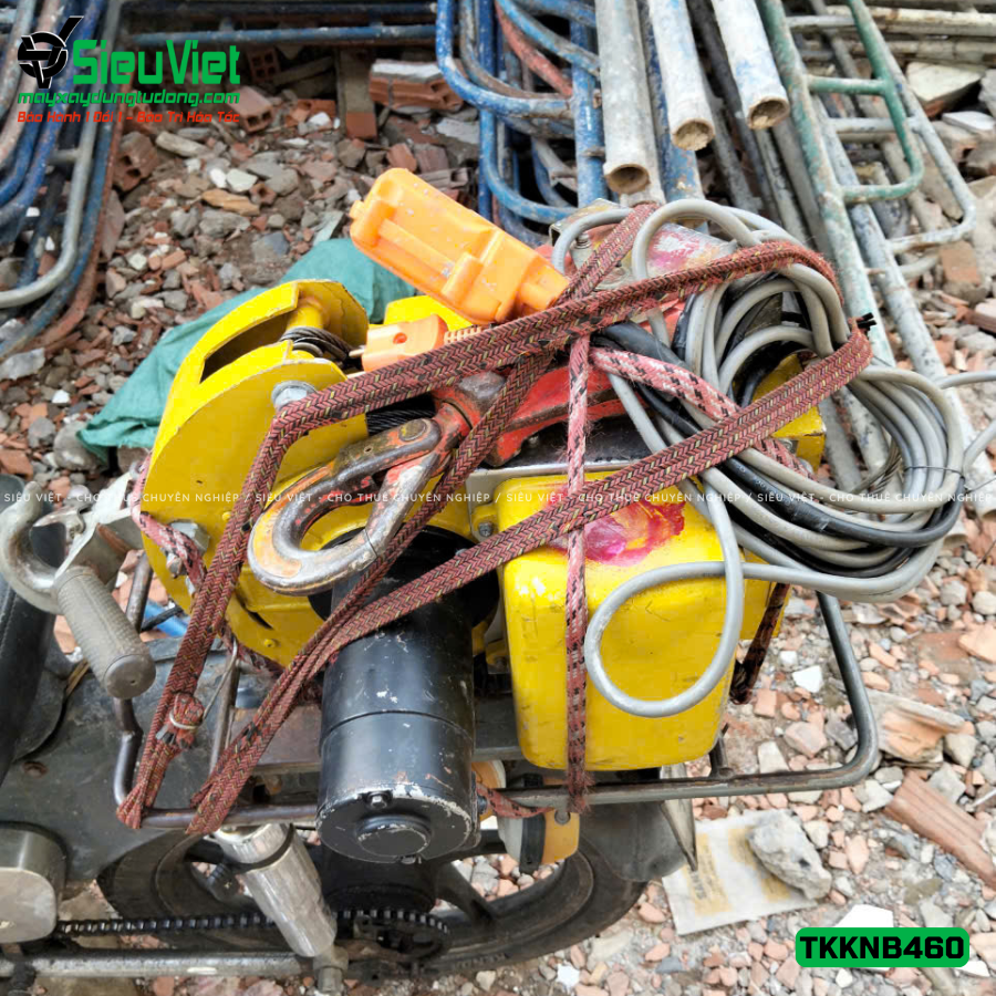 Tời treo mini tốc độ cao Nhật Bản TKKNB460 (2 MÓC TẢI 500KG, 7M/PHÚT)