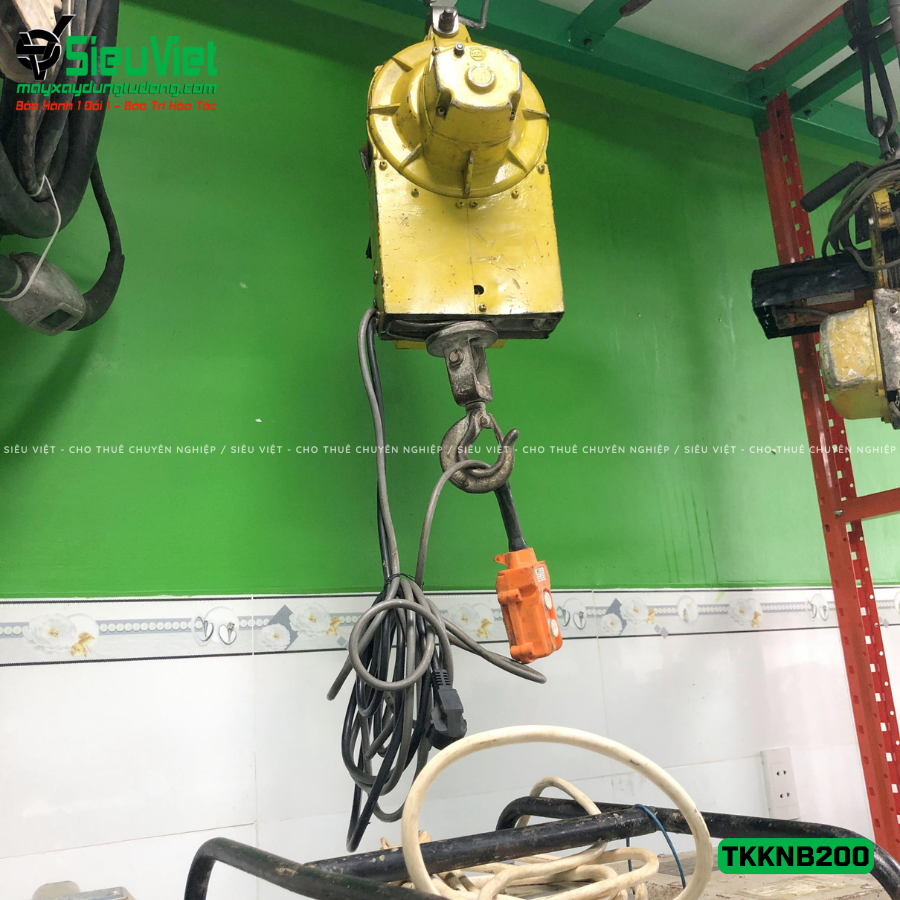 Tời treo mini tốc độ cao Nhật Bản TKKNB200 (1 MÓC TẢI 150KG, 24M/PHÚT)